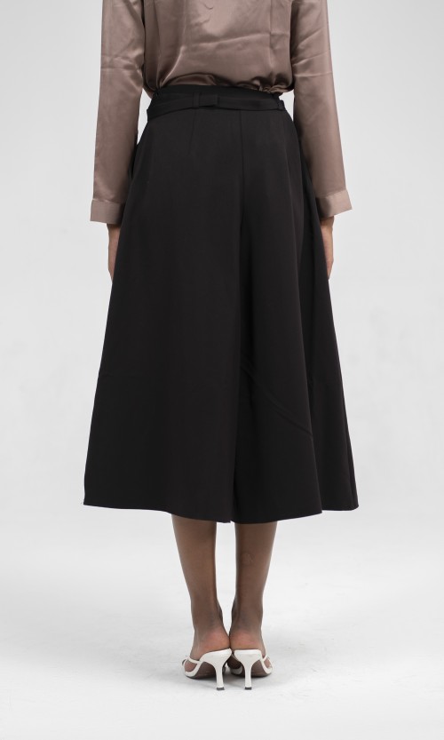 SIXDO Black Wide Leg Tuytsi Pant